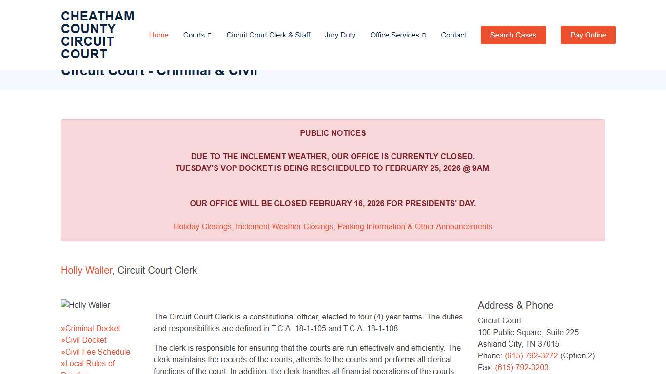 Cheatham County Circuit Court